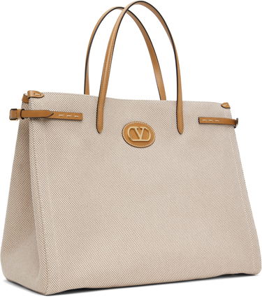 Голяма пазарска чанта Valentino Valentino Garavani Antibes Large Canvas Tote Бежово | 6W2B0R18EZT, 1