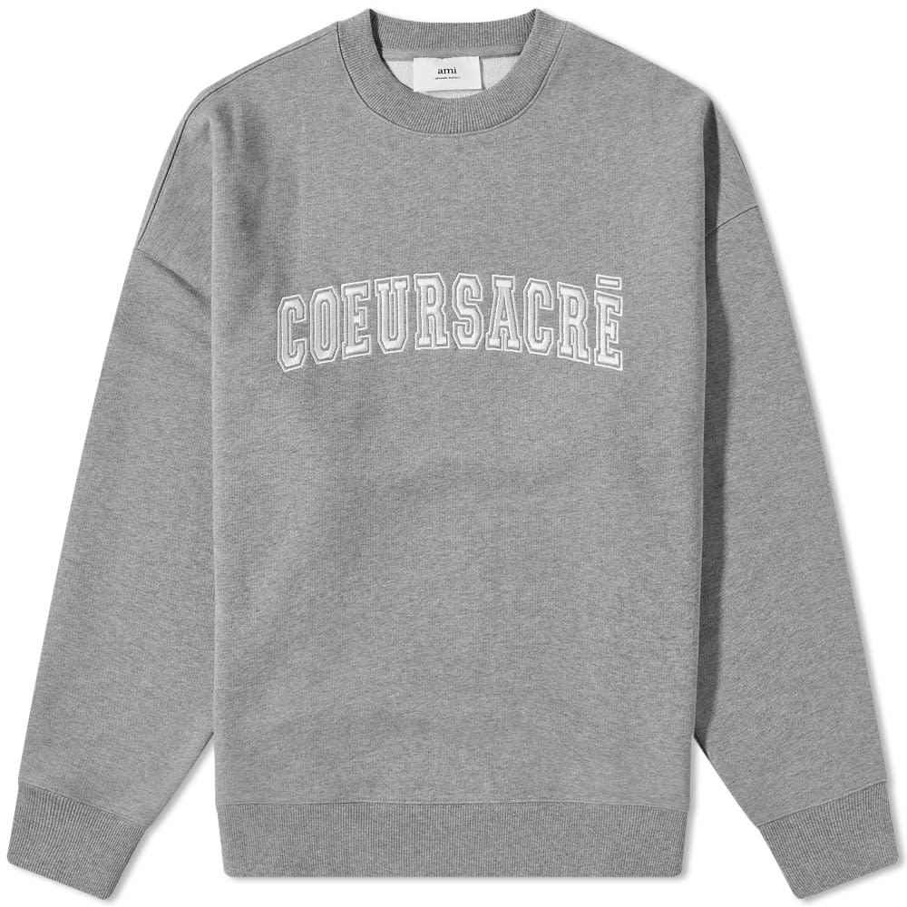Суитчър AMI Coeur Sacre Crew Sweat Сиво | USW009-747-055, 0