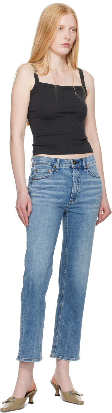 Потник rag & bone Rag & Bone Slub Square Neck Tank Top Черно | WCC25ST010CH10, 3