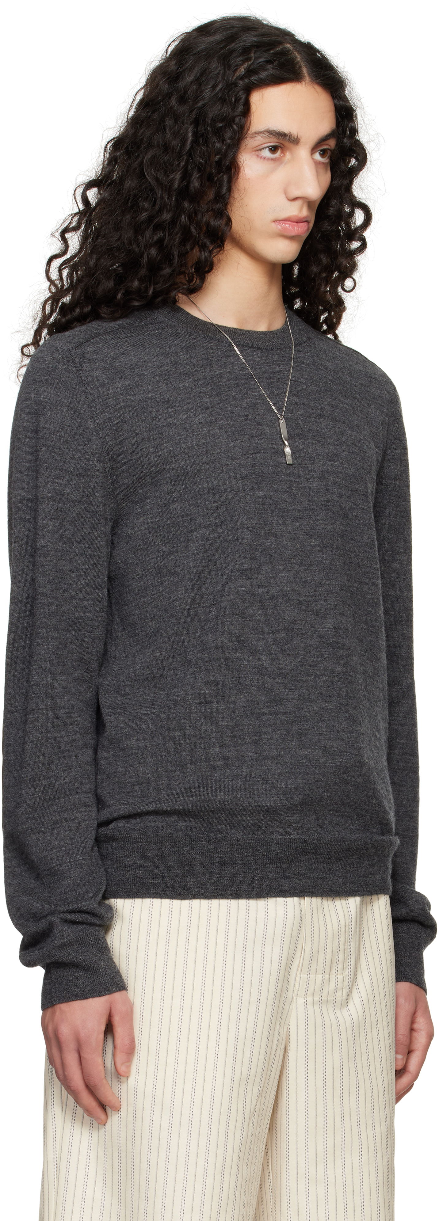 Пуловер Maison Margiela Maison Margiela Elbow Patch Sweater Сиво | S50HL0041 M13098, 1