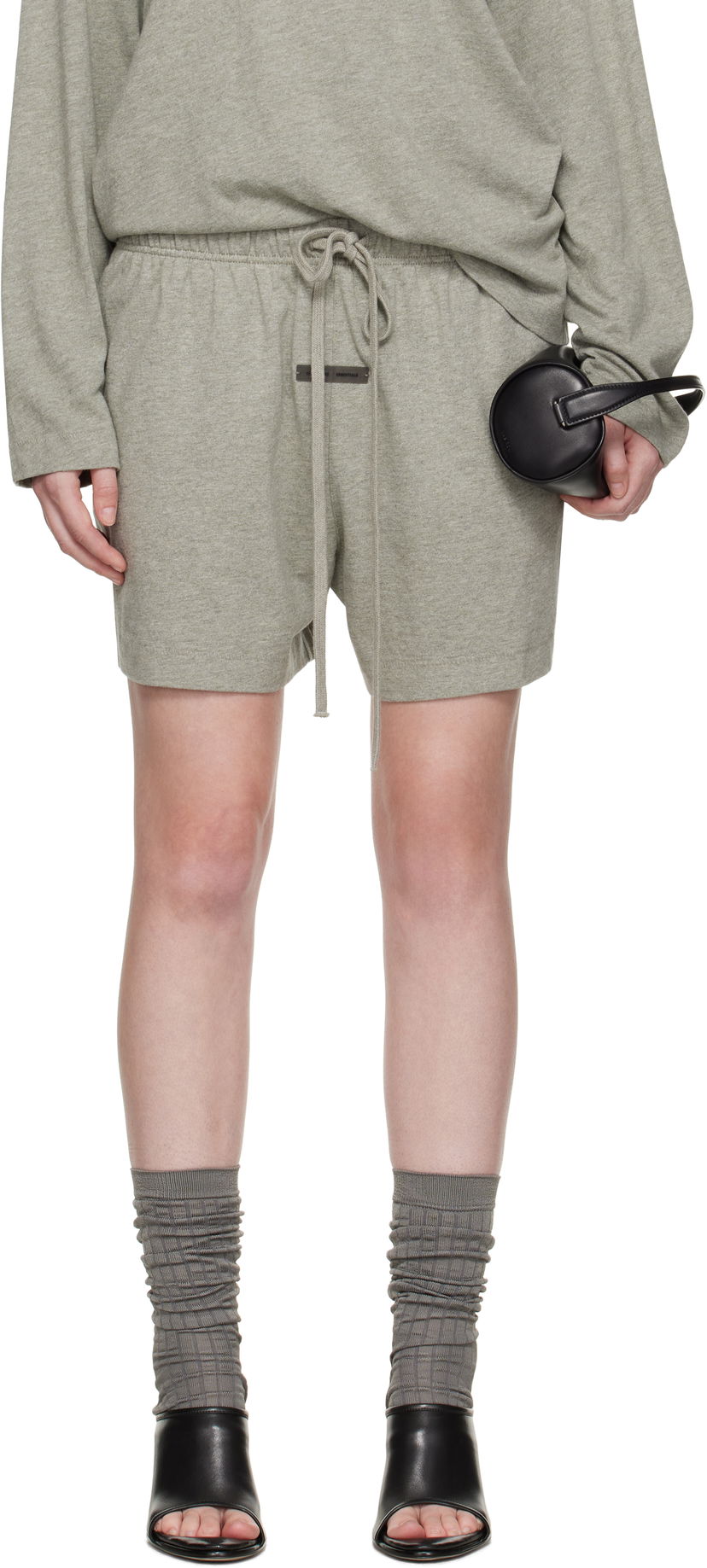 Къси панталони Fear of God ESSENTIALS Soccer Drawstring Shorts Сиво | 160SP255655FW