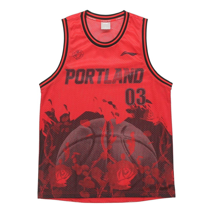 Потник Li-Ning Portland Custom Basketball Jersey Червено | AAYQ089-3