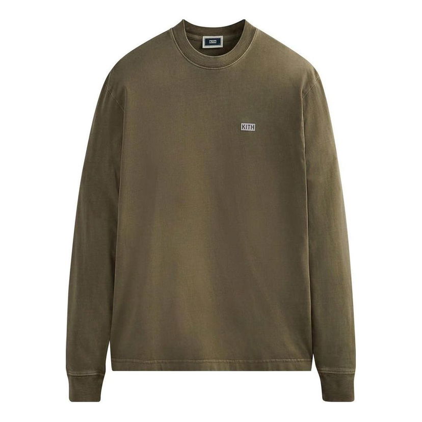 Тениска KITH KITH Long-Sleeve T-Shirt Зелено | KHM030632-249
