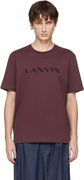 Embroidered 'Lanvin' Cotton T-shirt