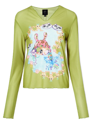 Тениска Brain Dead Gaspar Doll Mesh Top Зелено | BDF22T29002591GR12