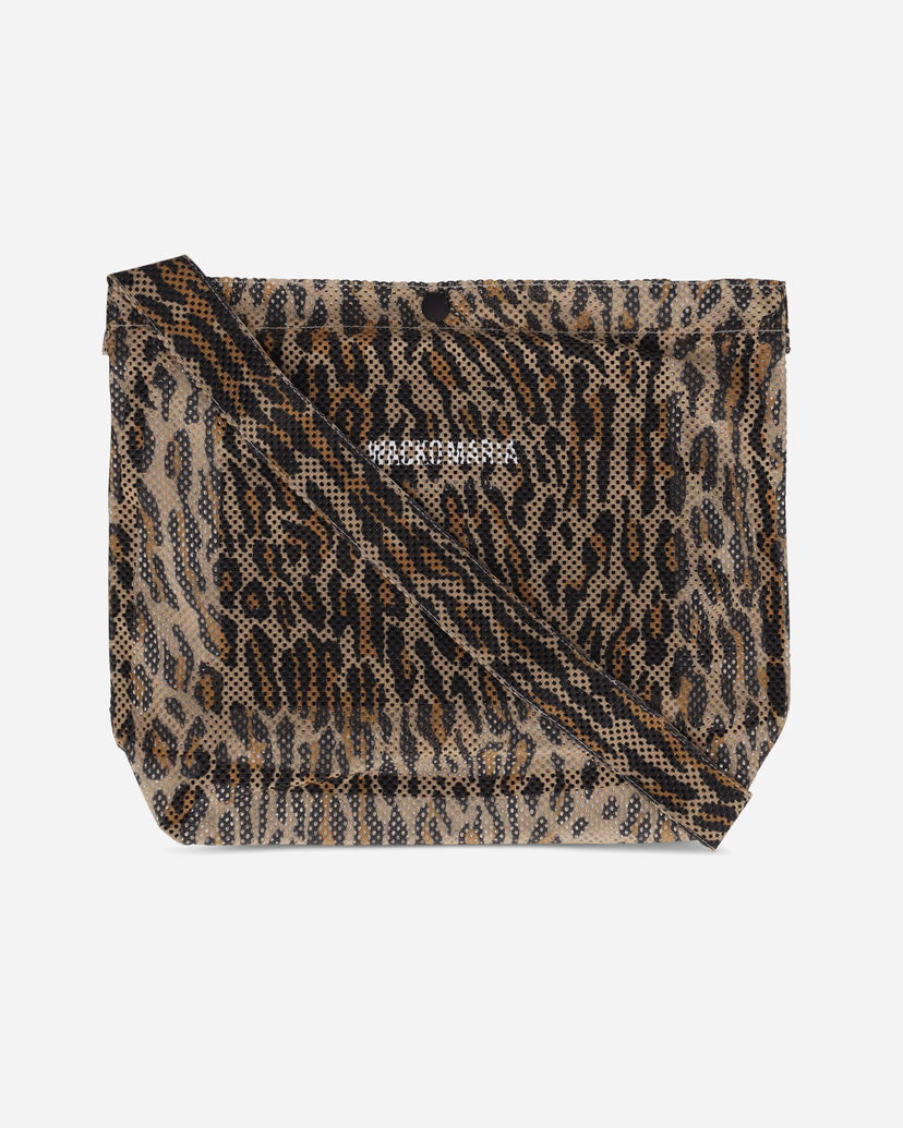 Чанта през рамо WACKO MARIA Speak Easy Leopard Print Mesh Shoulder Bag Кафяво | 25SS-WMA-BG04 BEIGE