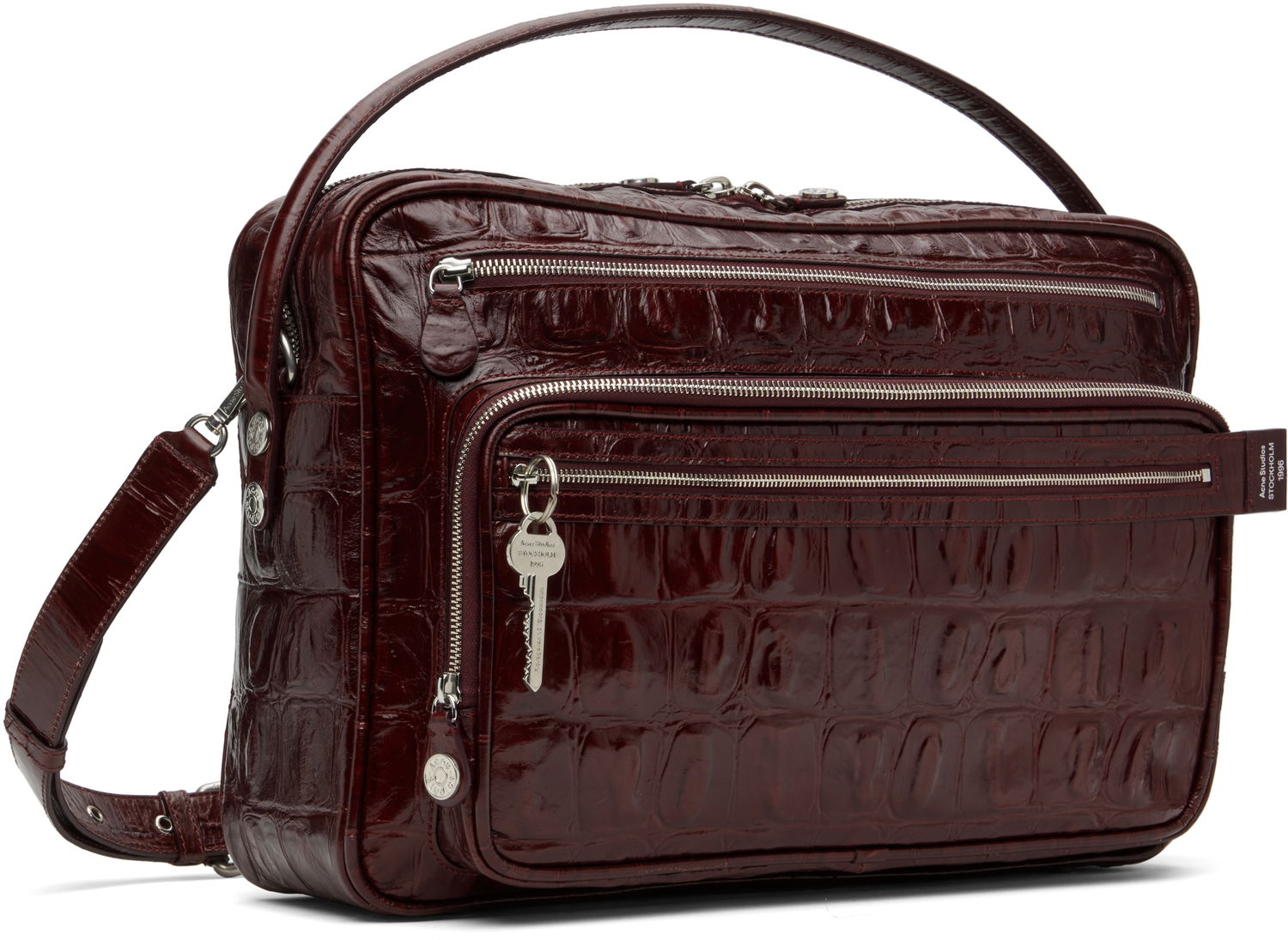 Чанта през рамо Acne Studios Acne Studios Camero Camera Shoulder Bag Бургунди | A10451-, 1