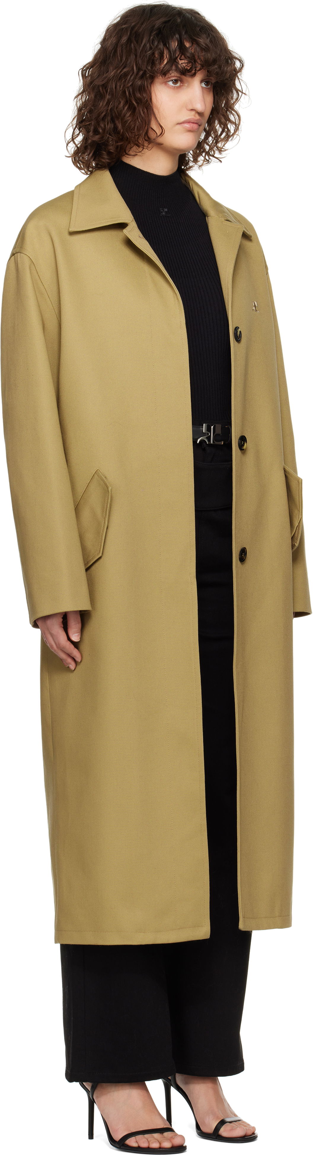 Тренчкот Courrèges Courrèges Cocoon Coat Зелено | 125CMA196PL0179, 1