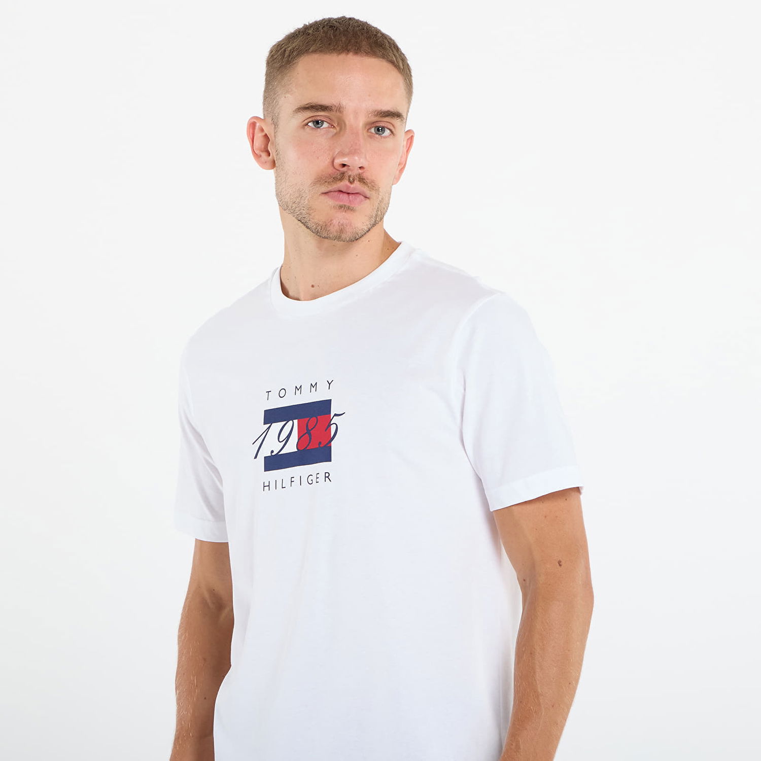Тениска Tommy Hilfiger Tommy Hilfiger Linear Flag Graphic Tee Бяло | MW0MW41338 YBR, 1