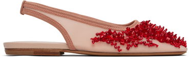 Аксесоари Dries Van Noten Dries Van Noten Slingback Embellished Mesh Flats Розово | WS251-1617-803, 0