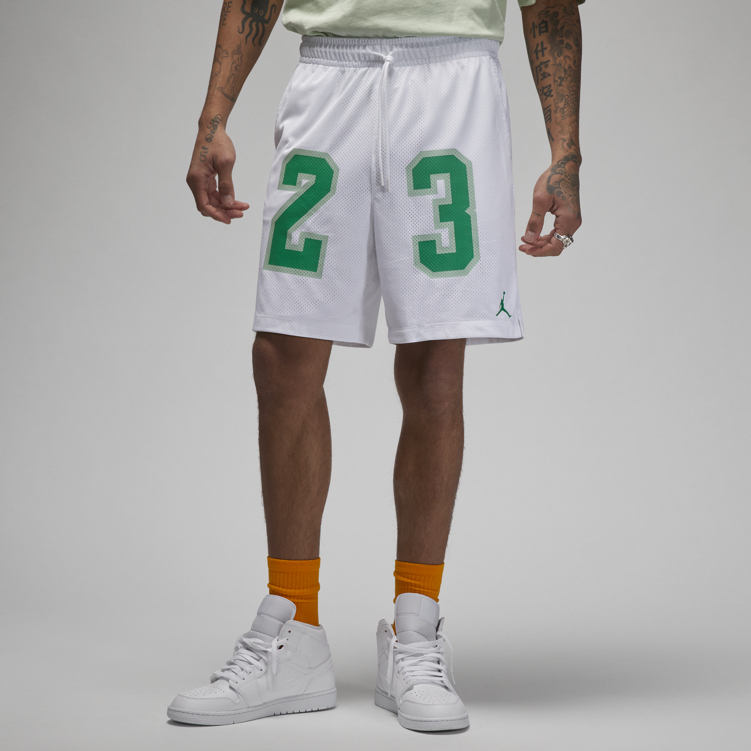 Къси панталони Nike Essentials Graphic Mesh Shorts Бяло | DX9671-100, 0