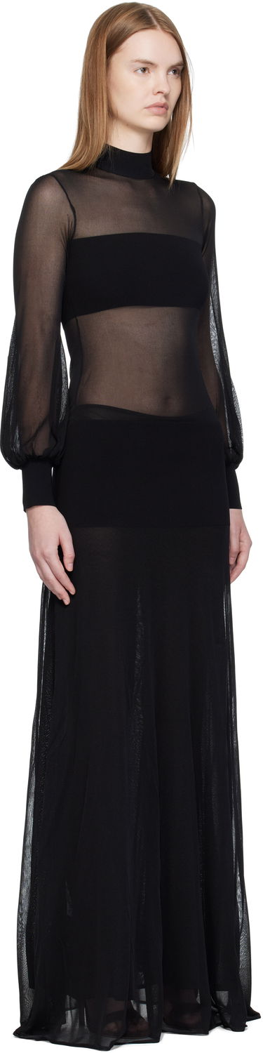 Pокля Tom Ford TOM FORD Turtleneck Maxi Dress Черно | ACK627-YAX889, 1