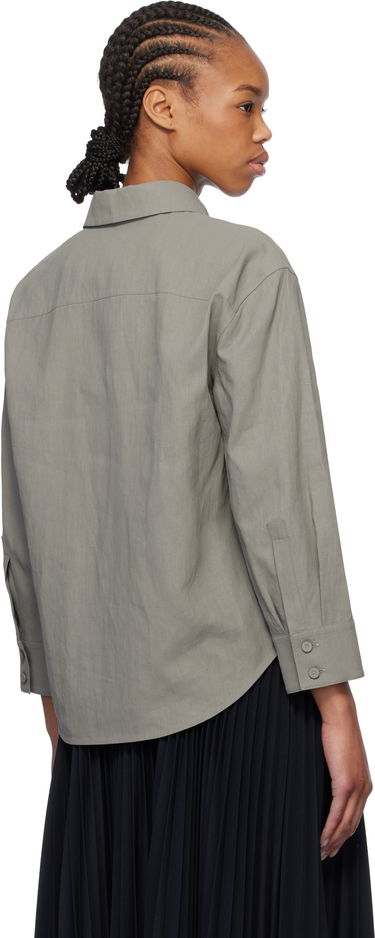 Риза Jil Sander Jil Sander Cropped Linen Shirt Зелено | J02DL0205_J60001, 2
