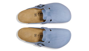 Кецове и обувки Birkenstock Boston Natural Leather Oiled Regular Fit Clog Синьо | 1028225, 4