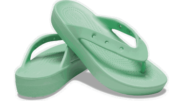 Кецове и обувки Crocs Classic Platform Flips Зелено | 207714-3UG, 1