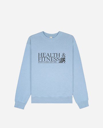 Пуловер Sporty & Rich Health & Fitness Crewneck Синьо | CR834SK, 0