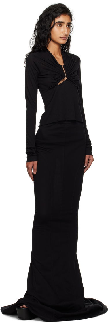 Тениска Rick Owens Rick Owens Allanah Long Sleeve T-Shirt Черно | RP02E4266 JR, 3