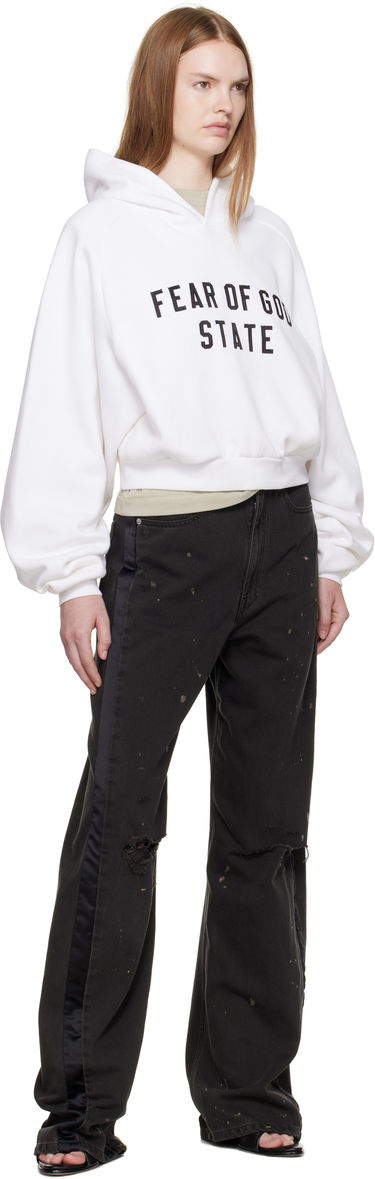 Суитчър Fear of God ESSENTIALS Fleece Raglan Hoodie Бяло | 192SP257824FW, 3