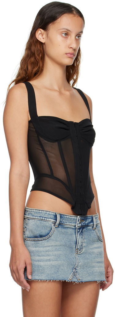 Потник Miaou Miaou Deville Mesh Corset Tank Top Черно | 7034PM1BLK, 1
