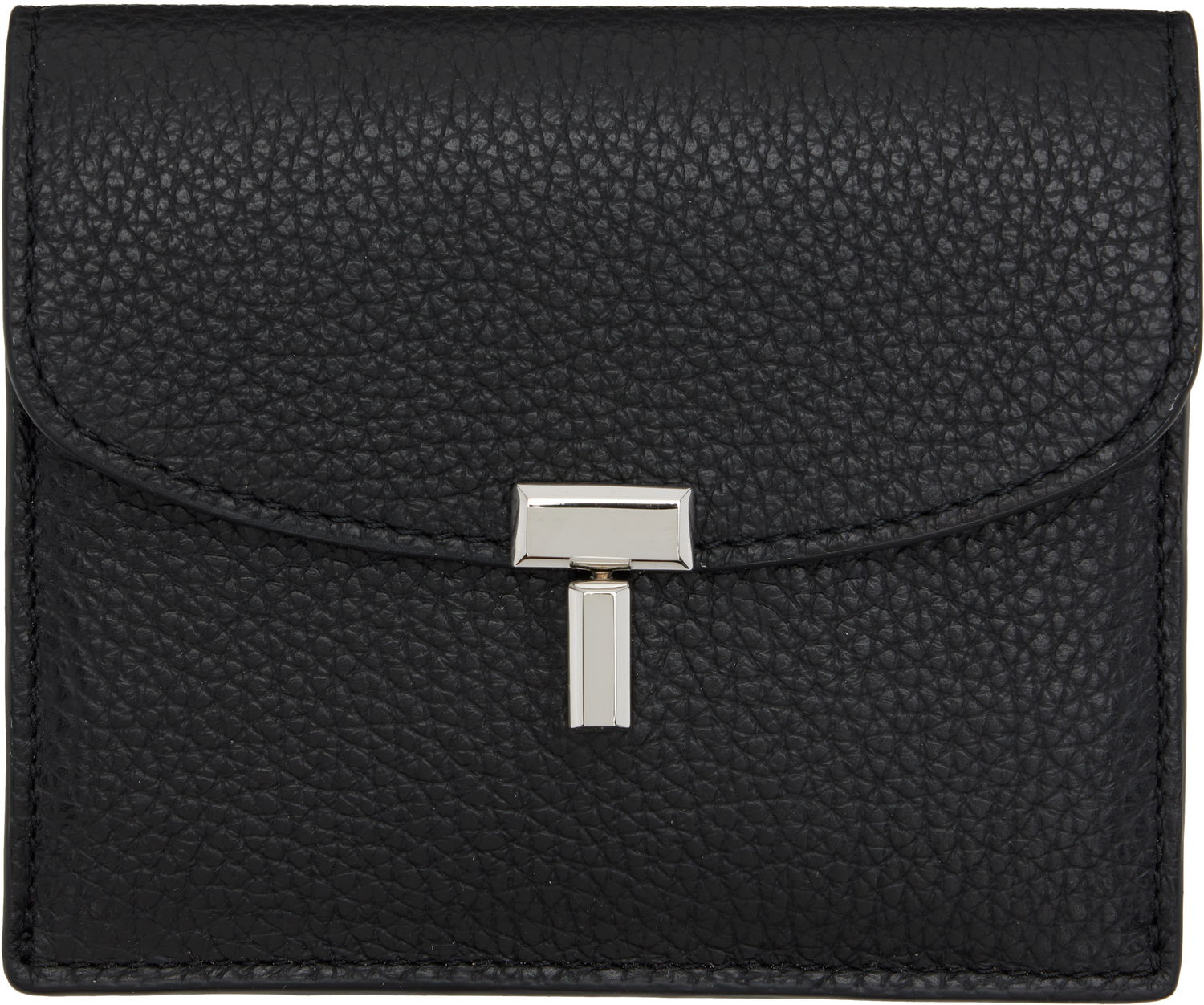 Портфейл TOTEME TOTEME T-Lock Grained-Leather Card Holder Черно | 253-WAM0042-LE0030, 0