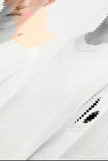 Пуловер C.P. Company Ribbed Wool Blend Crew Neck Sweater Бяло | 19CMKN307A006170A, 3