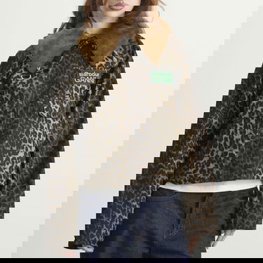 Палта Barbour Barbour x GANNI Leopard Print Hooded Wax Coat Многоцветен | LWX1529BK11, 2