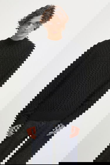 Пуловер Carhartt WIP Shawn Cable Knit Crew Neck Sweater Черно | I035418.89XX, 0