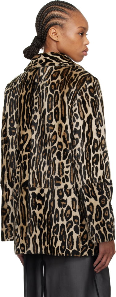 Палта RE/DONE Re/Done Leopard Print Shearling Peacoat Бежово | 817-06WLEOPCT, 2