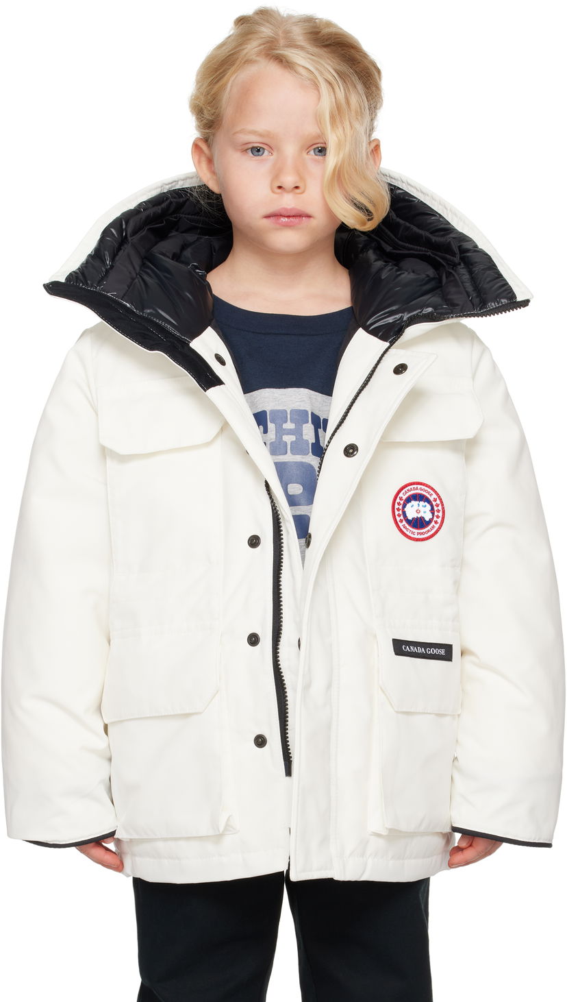 Парка Canada Goose Kids' Expedition Down Jacket Бяло | 4552Y