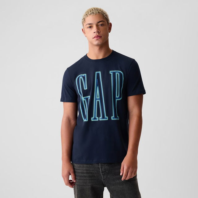 Neon Logo Tee Tapestry Navy