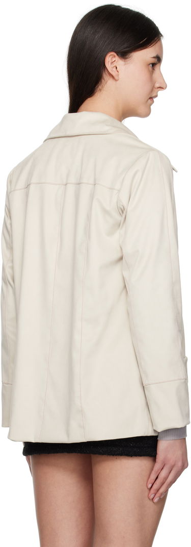 Яке Anna Sui Anna Sui Buttoned Faux-Suede Coat Бяло | 225N50, 2