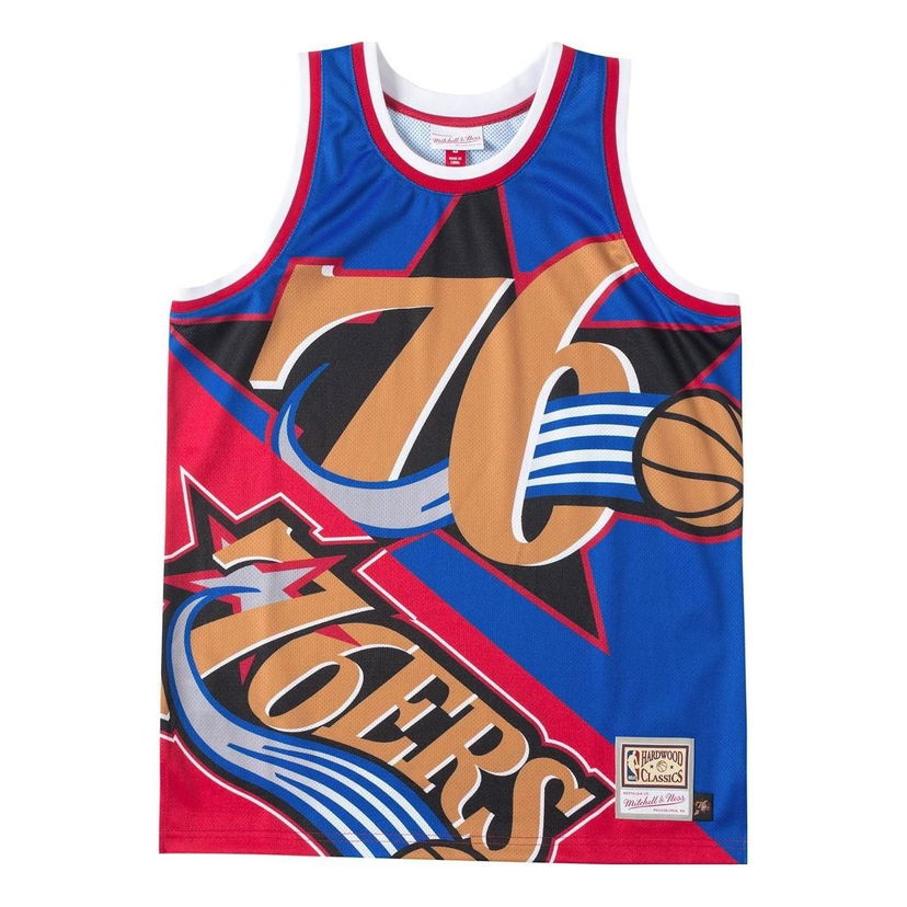 Фланелка Mitchell & Ness NBA Philadelphia 76ers Big Face Fashion Tank Синьо | TMTK4350-P76YYPPPBLUE