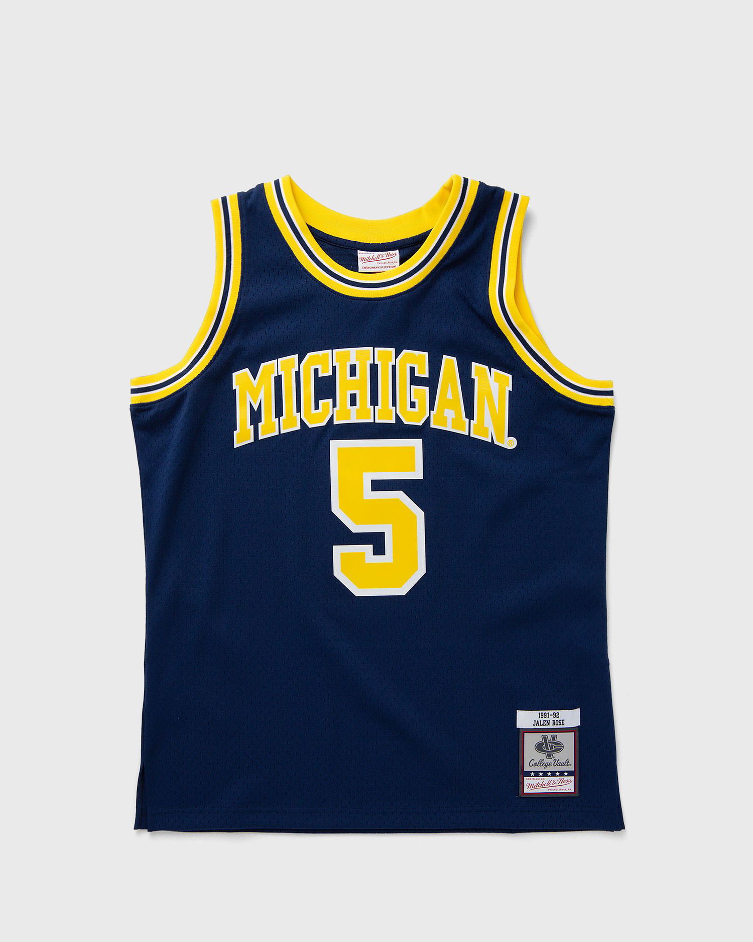 Фланелка Mitchell & Ness NCAA Dark Michigan 1991 Jalen Rose #5 Jersey Синьо | JY9791-UMIASBL, 0