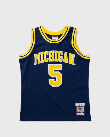 Фланелка Mitchell & Ness NCAA Dark Michigan 1991 Jalen Rose #5 Jersey Синьо | JY9791-UMIASBL, 0