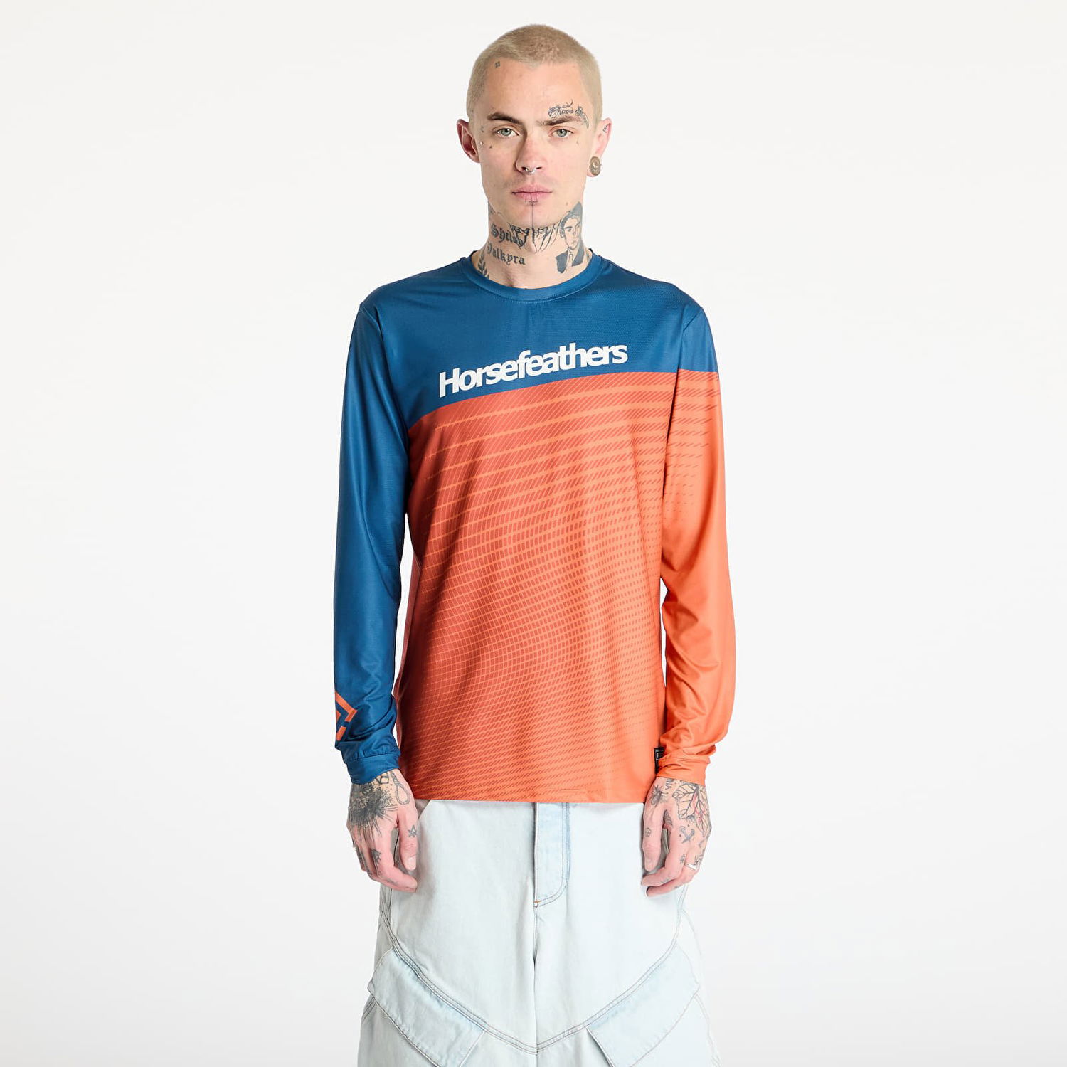 Фланелка Horsefeathers Horsefeathers Quantum Long Sleeve Bike Jersey Синьо | TM069C, 0