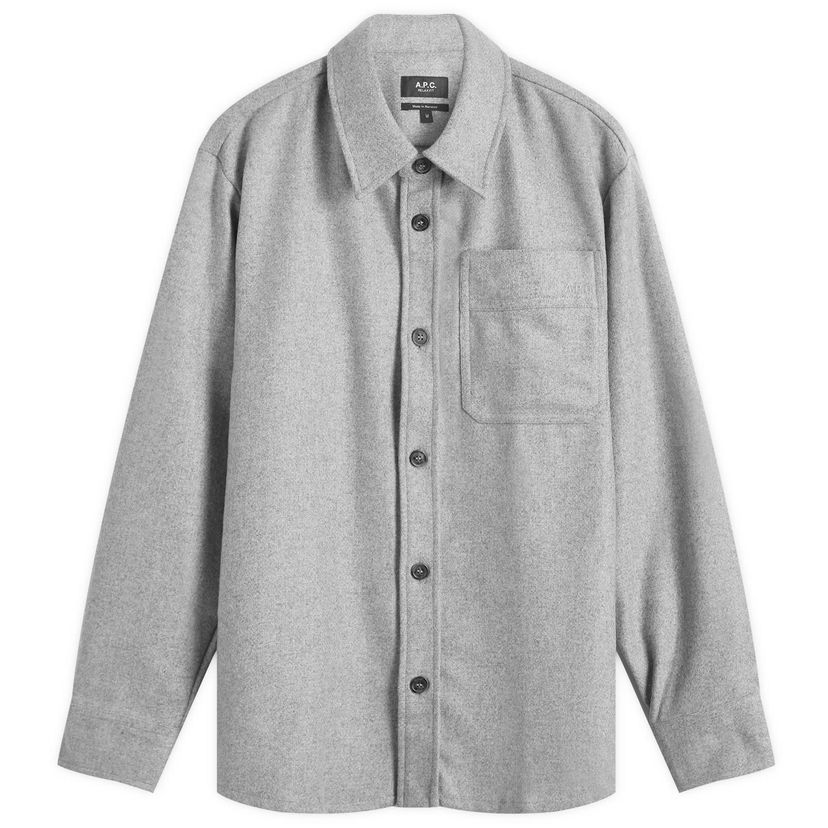 Яке A.P.C. Basile Wool Overshirt Сиво | WVBCV-H02918-PLB