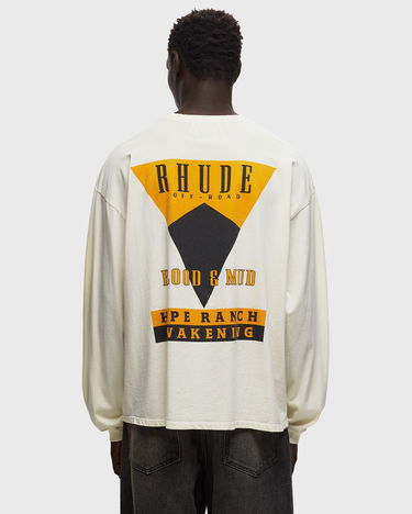 Тениска Rhude BLOOD AND MUD LS TEE Бяло | RHFW23TT040126110611, 1