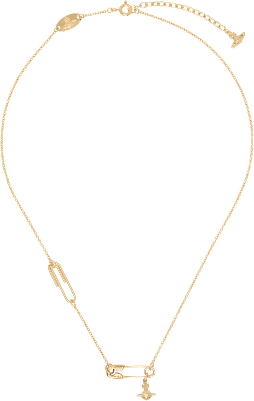 Колие Vivienne Westwood Safety Pin Pendant Necklace Металик | 630203F7-01R001-