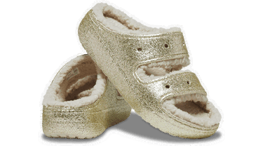 Кецове и обувки Crocs Classic Cozzzy Glitter II Sandals Металик | 208979-160, 1