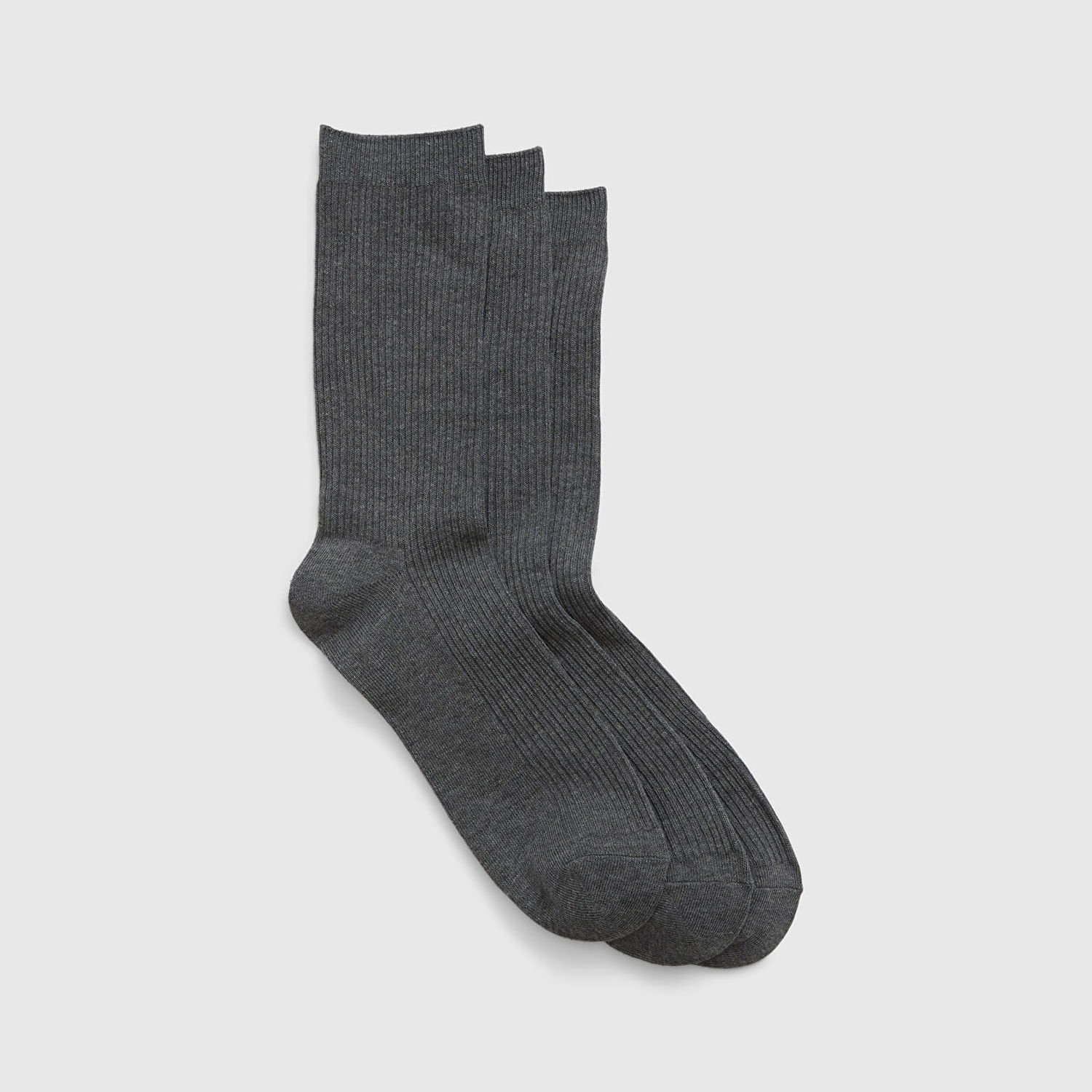 Чорапи GAP Basic Crew Socks 3-Pack Heather Grey Сиво | 733789-04, 0