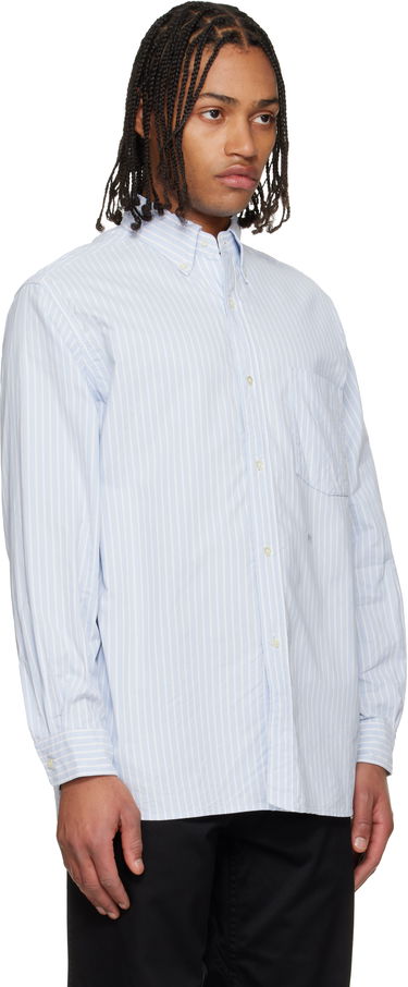 Риза NANAMICA Button Down Stripe Wind Shirt Сиво | S25SG090U, 4