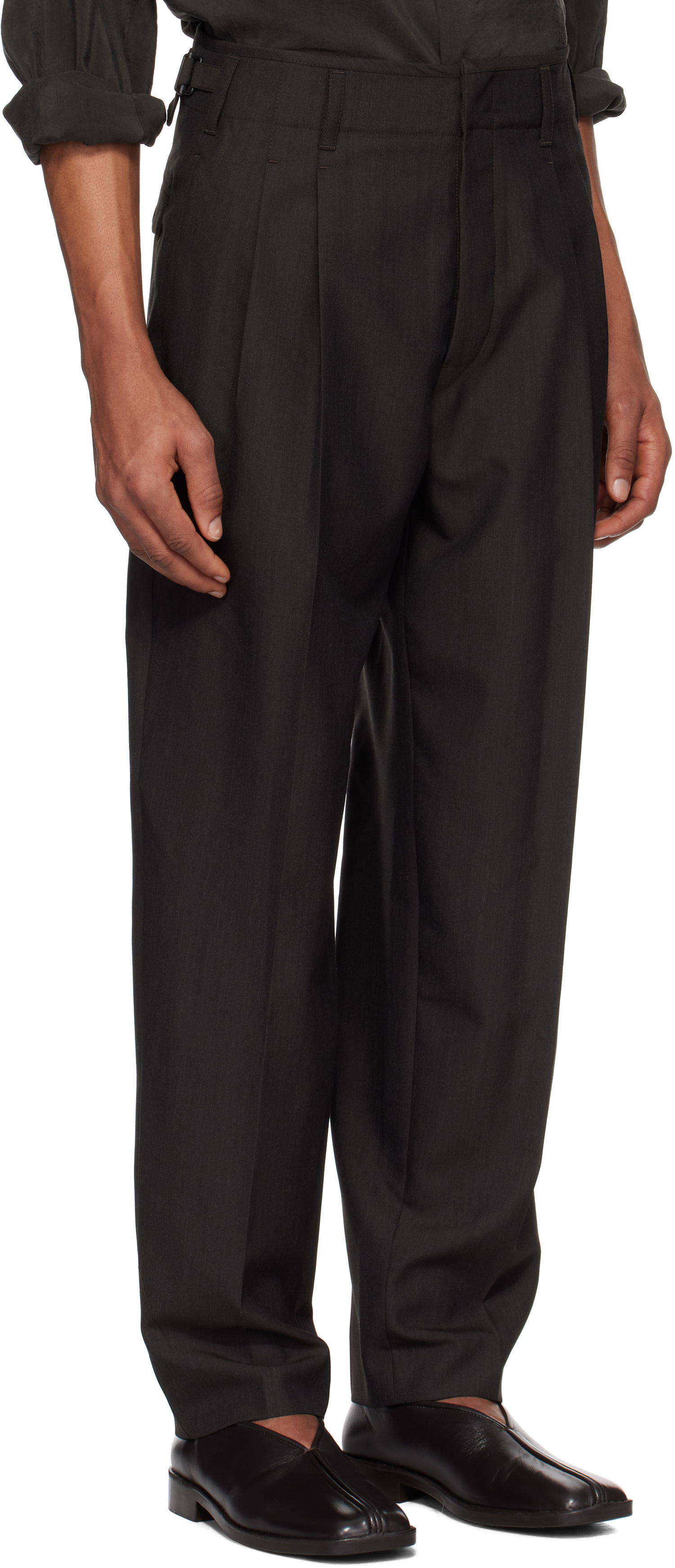 Панталони LEMAIRE Lemaire Pleated Trousers Черно | PA1169 LF414, 1
