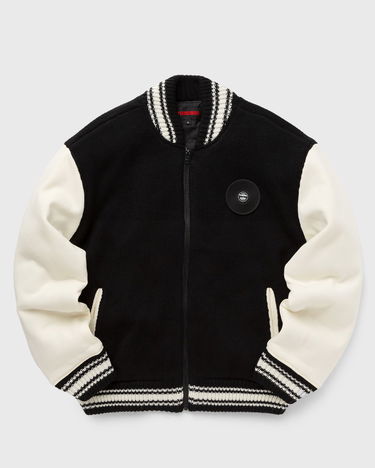Яке бомбър Pleasures Smoke Knitted Varsity Jacket Черно | P23W035-BLACK, 0