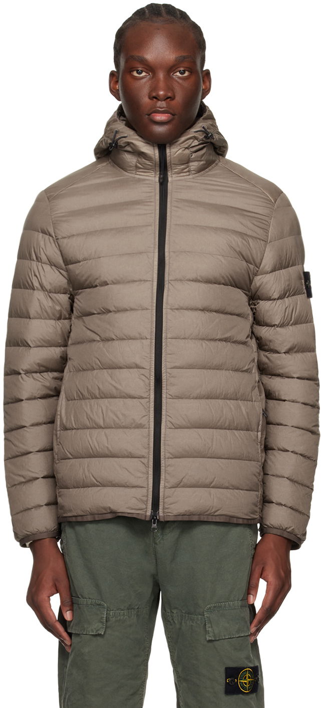 Пухо яке Stone Island Patch Down Jacket Кафяво | 801540124, 0