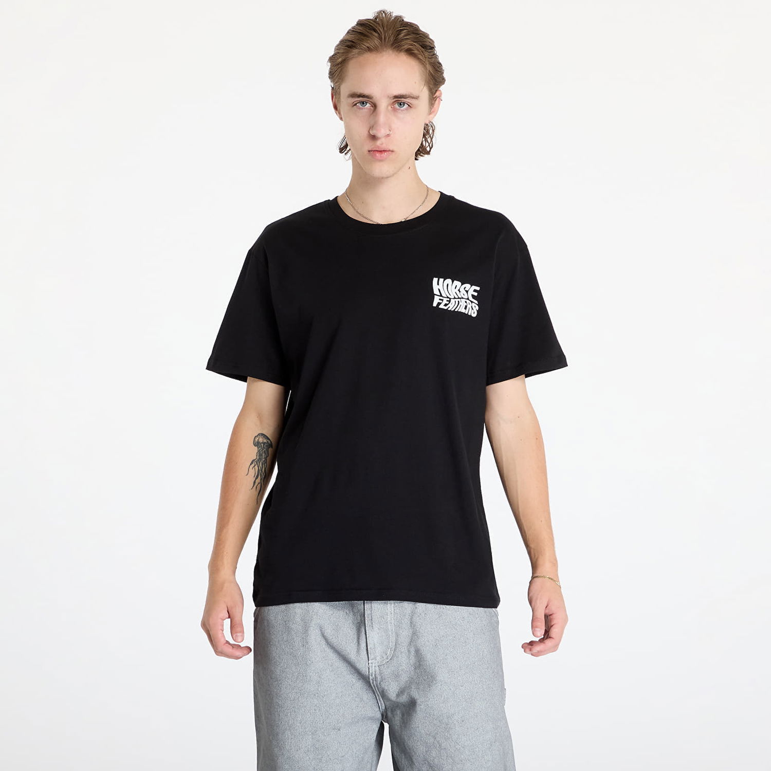 Тениска Horsefeathers Distort T-Shirt Black M Черно | SM1366A, 0