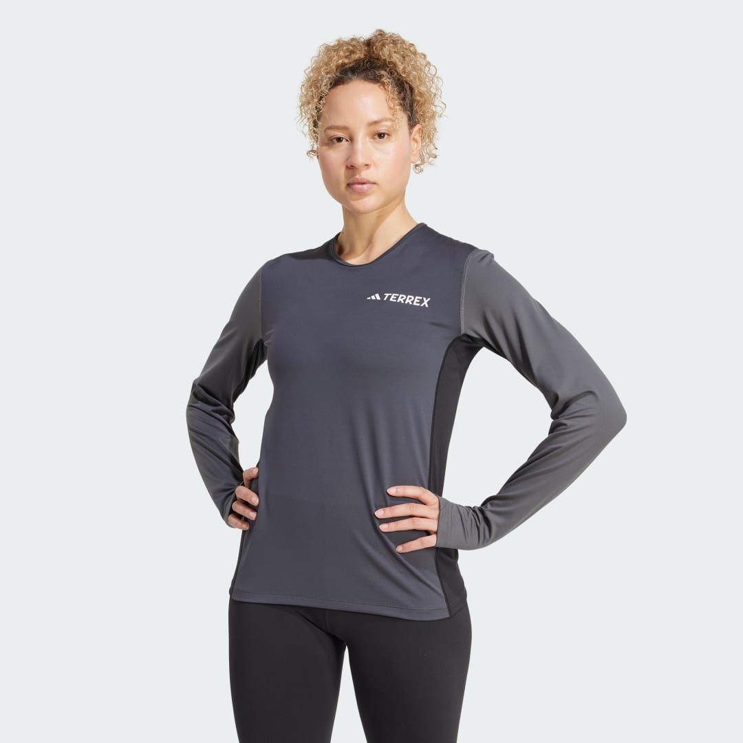 Тениска adidas Performance Long Sleeve Base Layer T-Shirt Сиво | JC8200, 0
