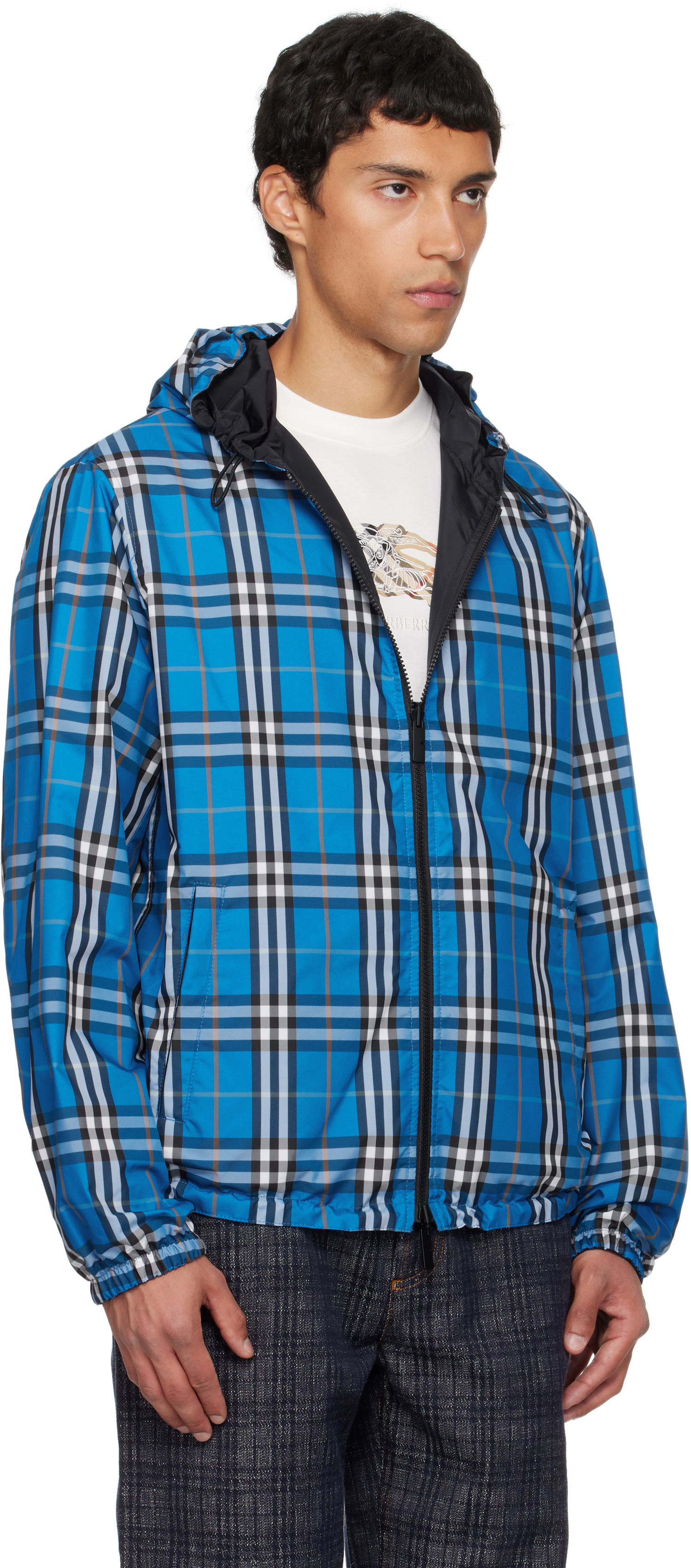 Яке Burberry Burberry Hooded Reversible Jacket Синьо | 8110369, 1
