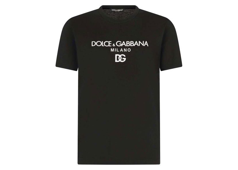 Тениска Dolce & Gabbana Cotton DG Embroidery and Patch T-shirt Black Черно | G8NC5ZG7B9XN0000