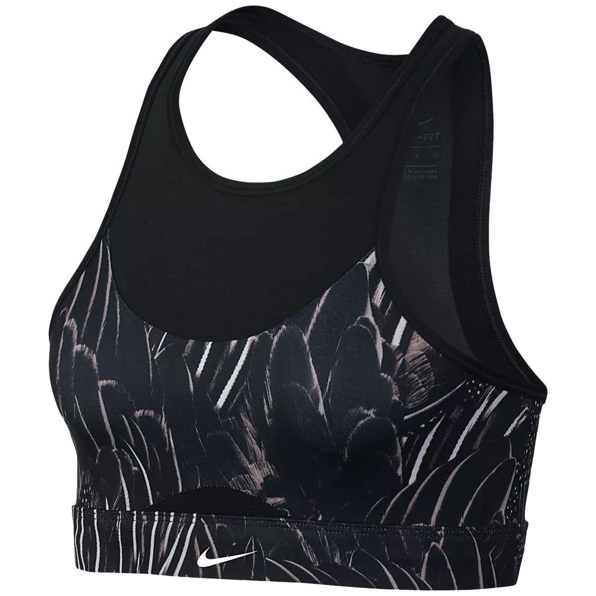 Сутиен Nike Swoosh Feather Curve Sports Bra Черно | 928887-259, 0