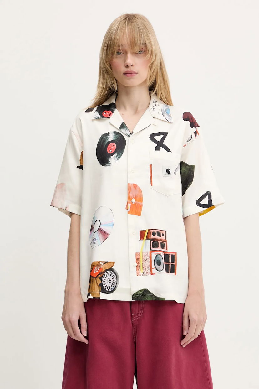 Риза Carhartt WIP Jacob Rochester S/S Regular Classic Collar Shirt Многоцветен | I034551.2UKXX